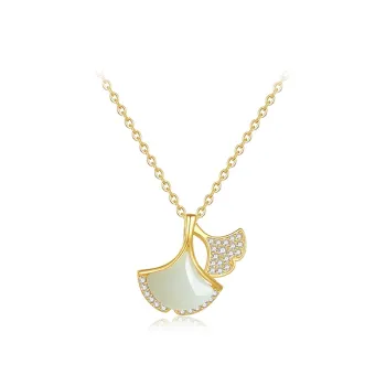 NAME.S Hetian Jade Necklaces Pale Greenish White Jade Women's