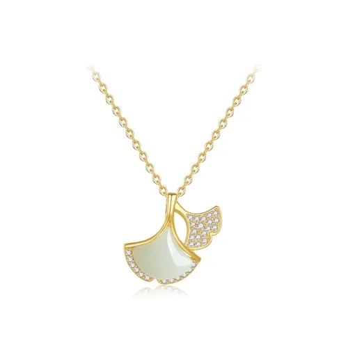 NAME.S Hetian Jade Necklaces Pale Greenish White Jade Women's