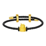 Gold Birthday Cake Bracelet-Black