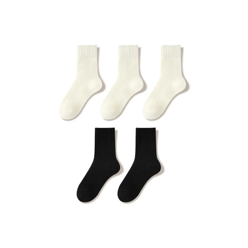 JIAZINI Mid Calf Socks Women's 5 Pack-8
