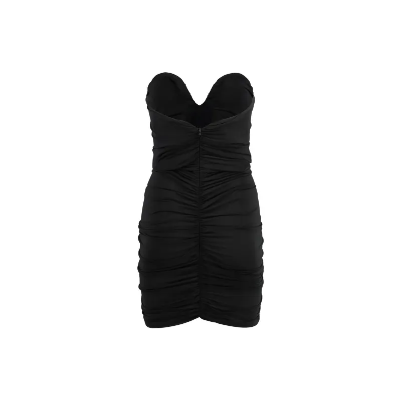 Magda Butrym Floral Embellished Ruched Strapless Dress-1