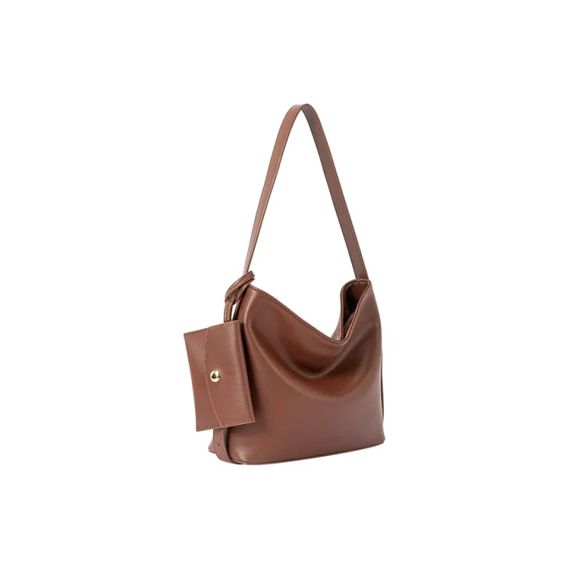 VANESSA HOGAN Cow Leather Crossbody Handbag Shoulder Bag Small Size Large Size Women's Red Brown/Black-2