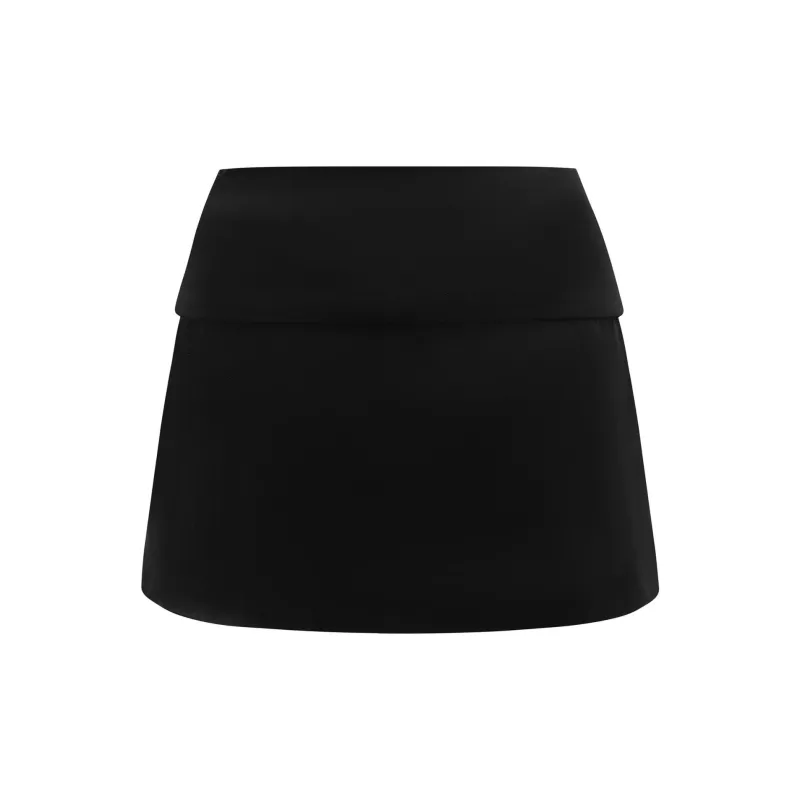 WITH JEAN FW24 Kaden Skirt Casual Short Skirts Women's BLACK/Black-1