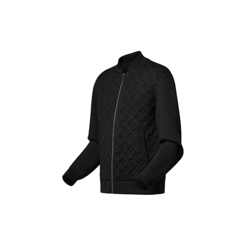 LOUIS VUITTON Monogram Padded Wool Blend Bomber-2