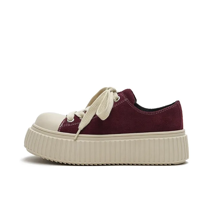 MASOOMAKE Height Increasing Low Top Skateboard Shoes Women's-5
