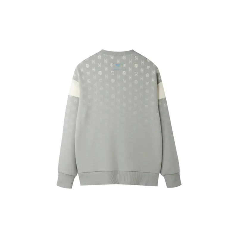 HLA Sweatshirts Unisex Light Gray Splicing 22-3