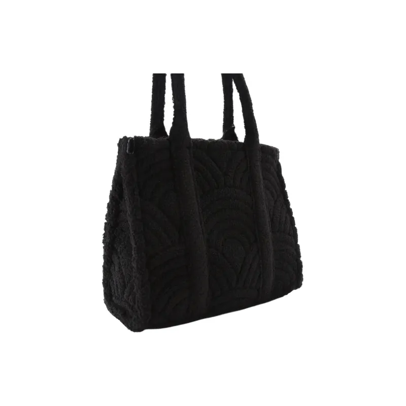 Kurt Geiger London Artificial Wool Shoulder Bag Crossbody Bag Handbag Large Size Women's Black-2