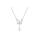 Dreamy Butterfly Necklace[Silver]