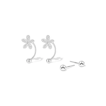 KUMET Sterling Silver Earrings Women's Couple Birthday Anniversary Gift