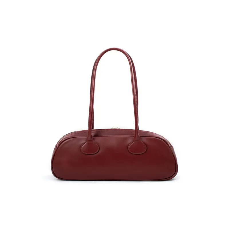Vigno Synthetic Leather Shoulder Bag Regular Women's Red/Elephant Gray/Black-4
