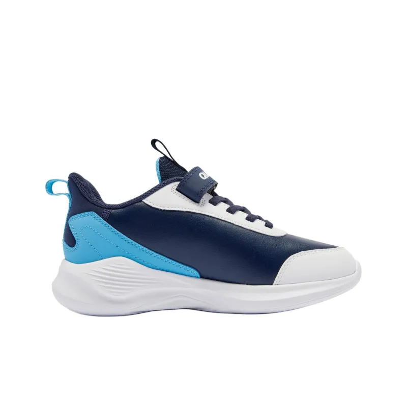 QIAODAN Anti Slip Wear Resistant Low Top Kids' Running Shoes Blue White Teenagers-1