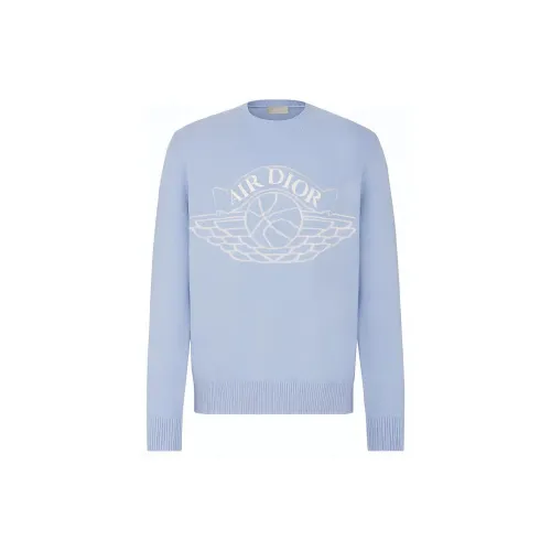 Jordan X DIOR Sweaters Men Light Blue