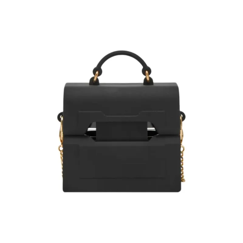 OFF-WHITE Polycarbonate Protective Case Portable Crossbody Bag Shoulder Bag Earphone Case Women's Black-3