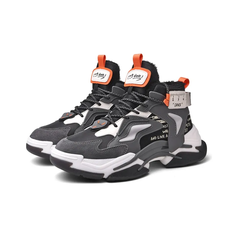 AMICNIEGD Height Increasing Slip Resistant High Top Chunky Sneakers Men's-10