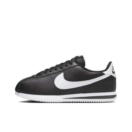 Nike women Leather Black White Women's