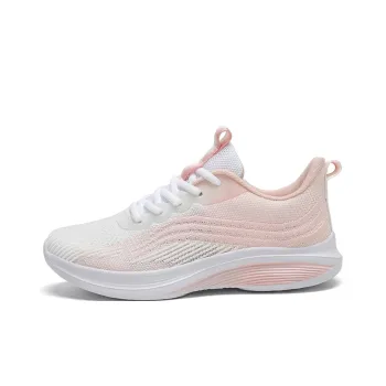 BIANSULONG Running Shoes Women's Low Top White Pink