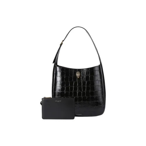 Kurt Geiger London Leather Handbag Shoulder Bag Large Size Women's Black