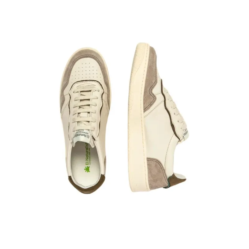 El Naturalista Tierra Low-Top Skateboard Shoes Unisex White Gray-2