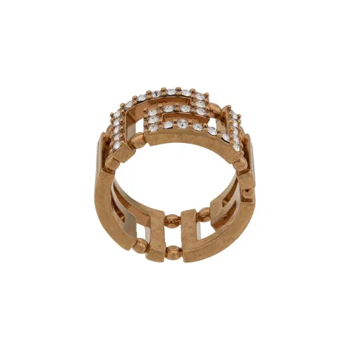 VERSACE Brass Crystal Rings Women's Gold