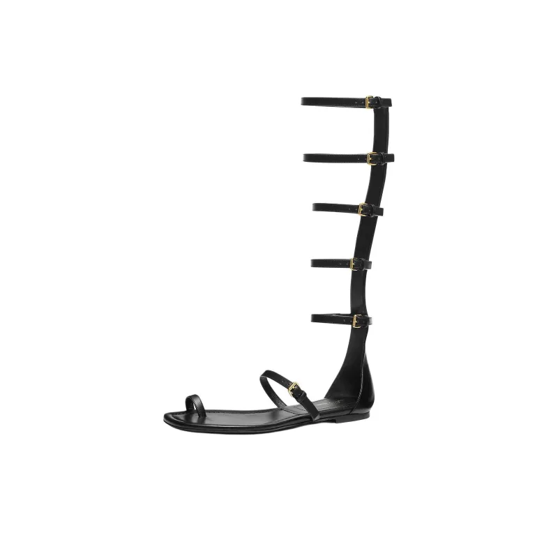 MICHAEL KORS Juliette Roman Sandals Women's Black-4