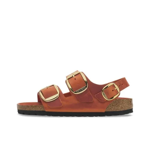 Birkenstock Milano Big Buckle Comfortable And Versatile Strap Sandals Women's Orange Regular