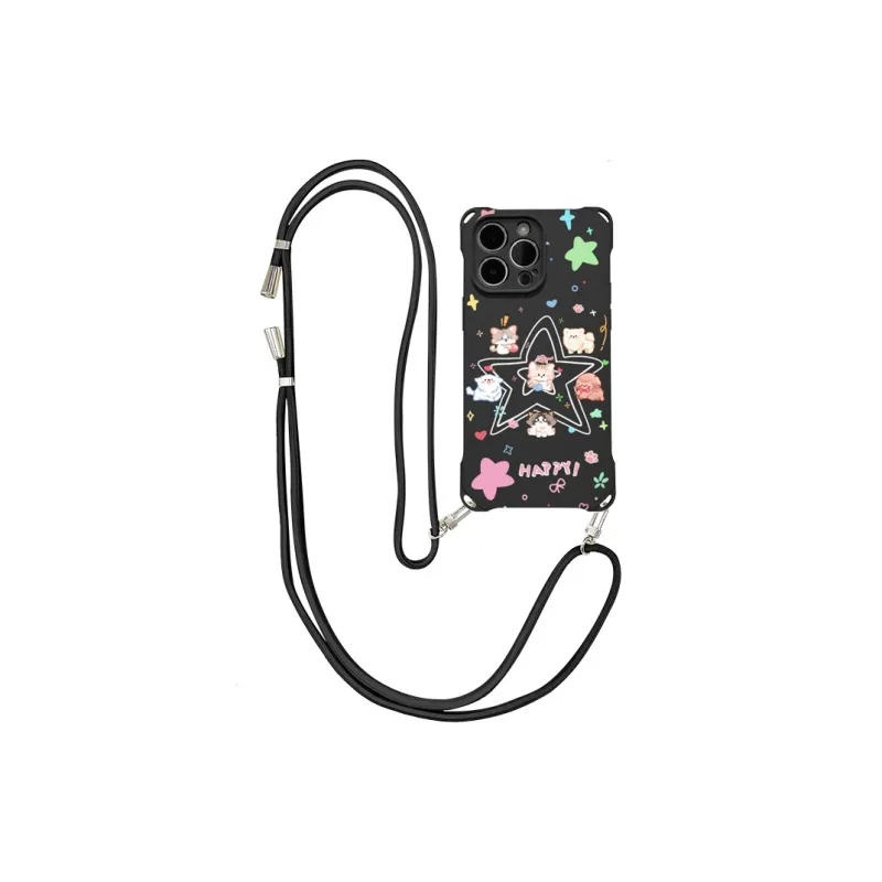 Sen Dog Silicone Material Cute Crossbody Trendy Phone Cases Compatible With IPhone 16 Pro Max/Pro/Plus/15/14/13-10