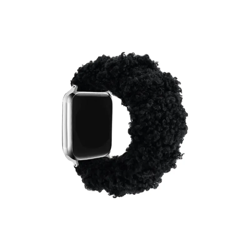 MSSM Watch Band Apple Compatibility Teddy Curl Hair Tie Material-2