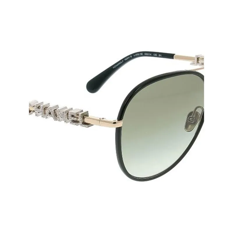 CHANEL Aviator Sunglasses Women's Black-2