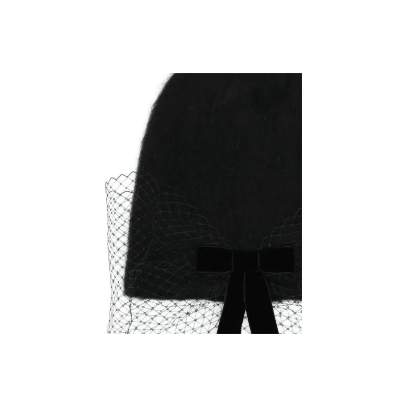Jennifer Behr Bow Voilette Beanie-2