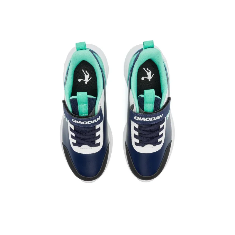 QIAODAN Anti Slip Wear Resistant Low Top Kids' Running Shoes Turquoise Teenagers-3