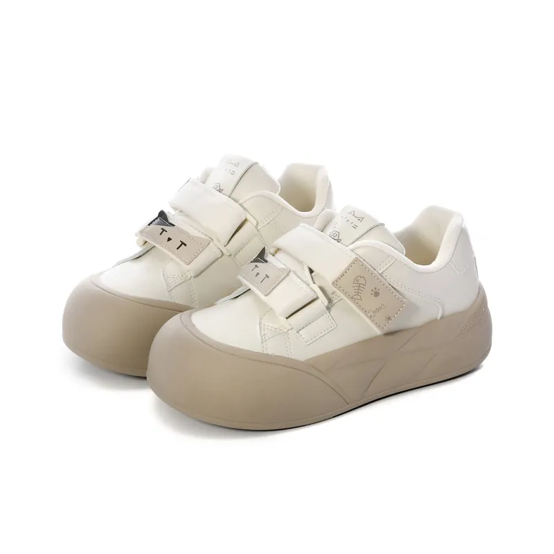 Lovely You Abrasion Resistant Slip Resistant Low Top Casual Shoes Women's White Brown-1