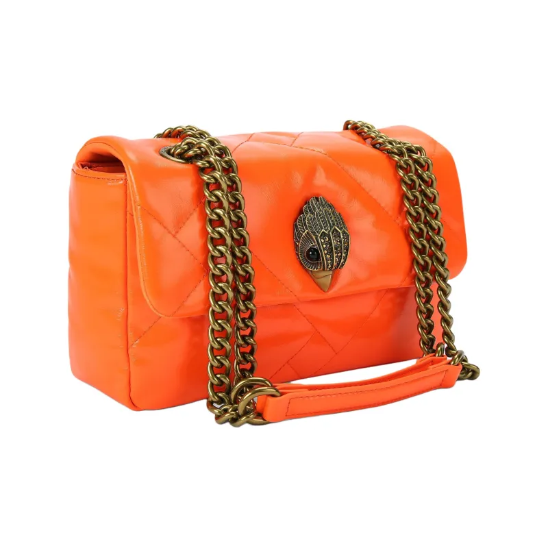 Kurt Geiger London Leather Shoulder Bag Crossbody Bag Medium Size Women's Orange-1