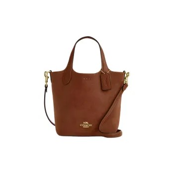 COACH Suede Shoulder Bag, Crossbody Bag, Handbag Small Size Women's Brown