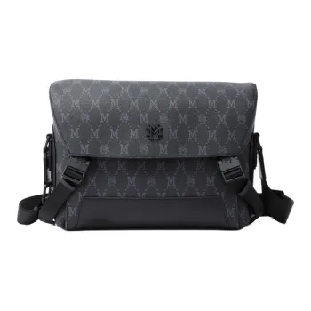 FION Mountain And Sea Journey Series Artificial Leather Crossbody Bag Men's Classic Black