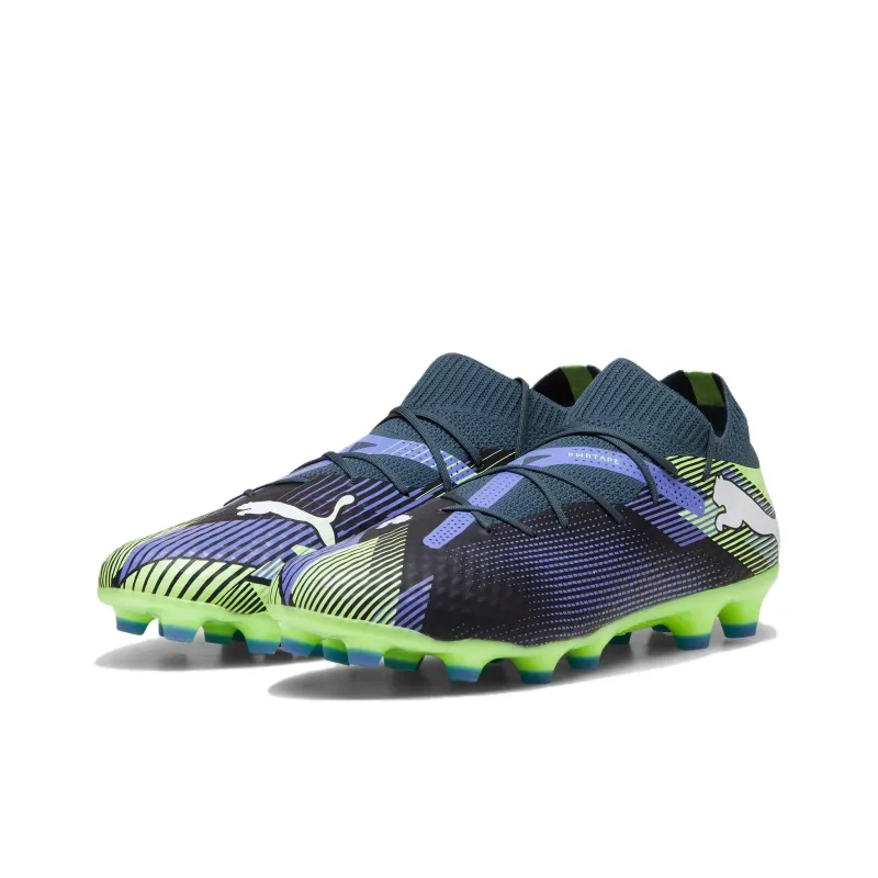 PUMA FUTURE 7 PRO HG Hard Ground Anti Slip Wear Resistant Soccer Shoes Men's Gray-2