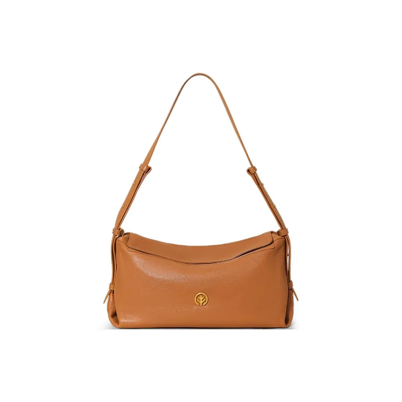 BAGTREE Imported Top Grain Vegetable Tanned Genuine Leather Pillow Shoulder Bag Regular Unisex Multicolor-1