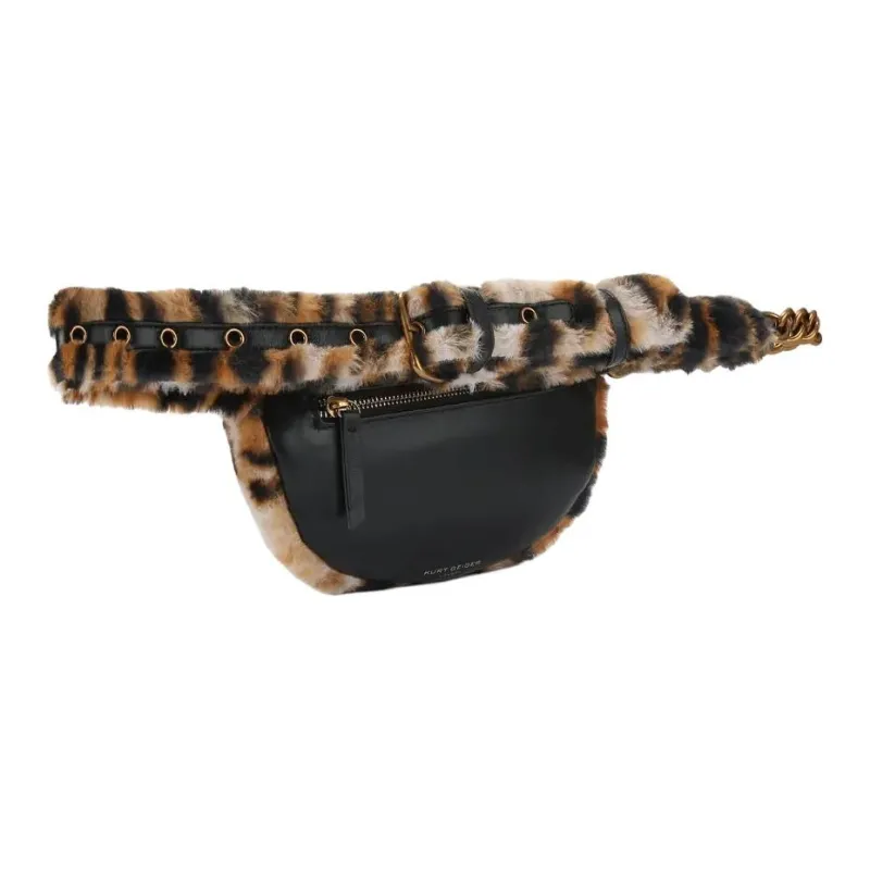 Kurt Geiger London Faux Fur Fanny Pack Small Size Women's Brown-2