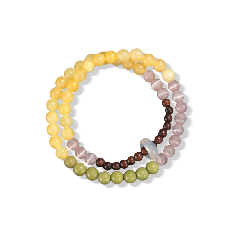 DVNRR Glass Cat Eye Jade Bracelets Women's-5