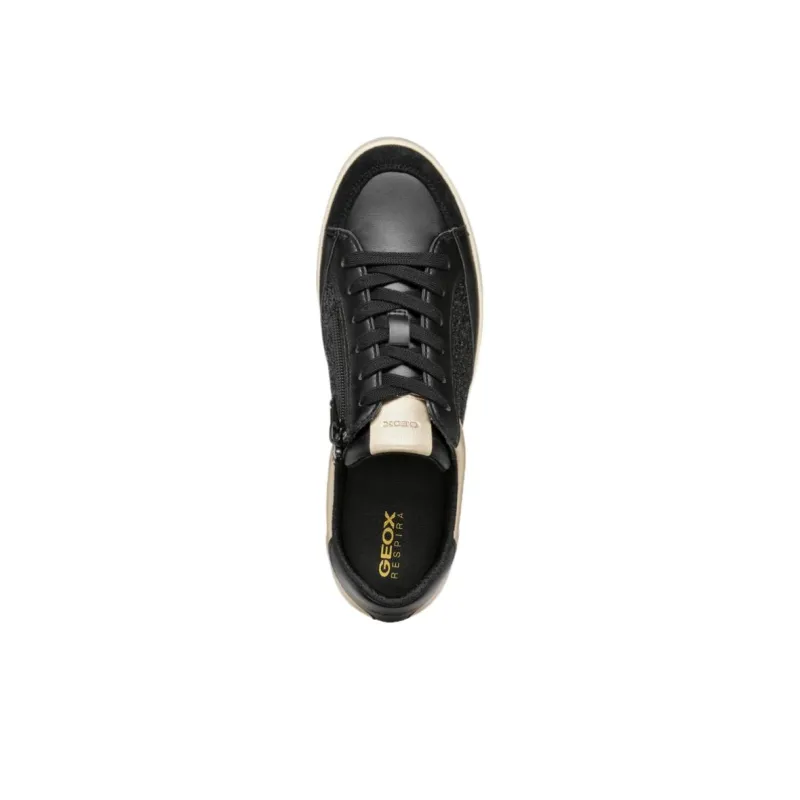 GEOX Blomiee Low-Top Skateboard Shoes Women's Black-4