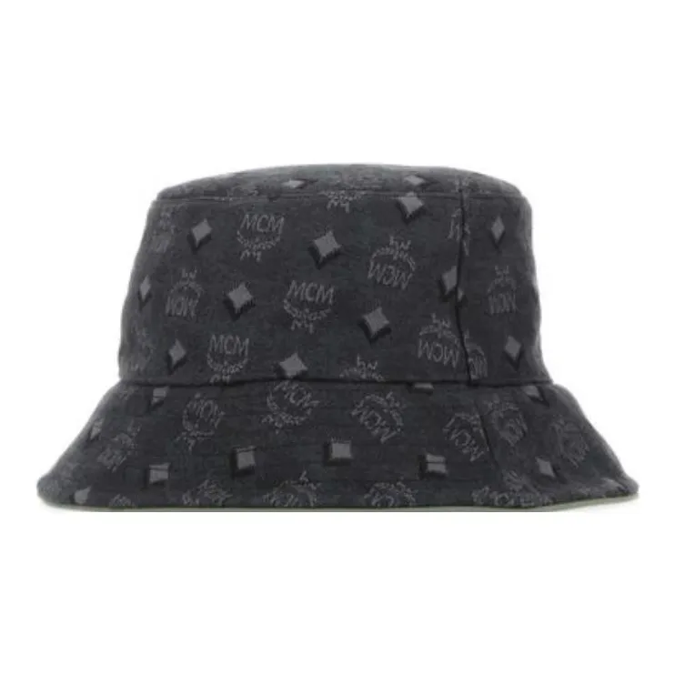MCM Monogram Embroidered Ribbed Bucket Hat-3