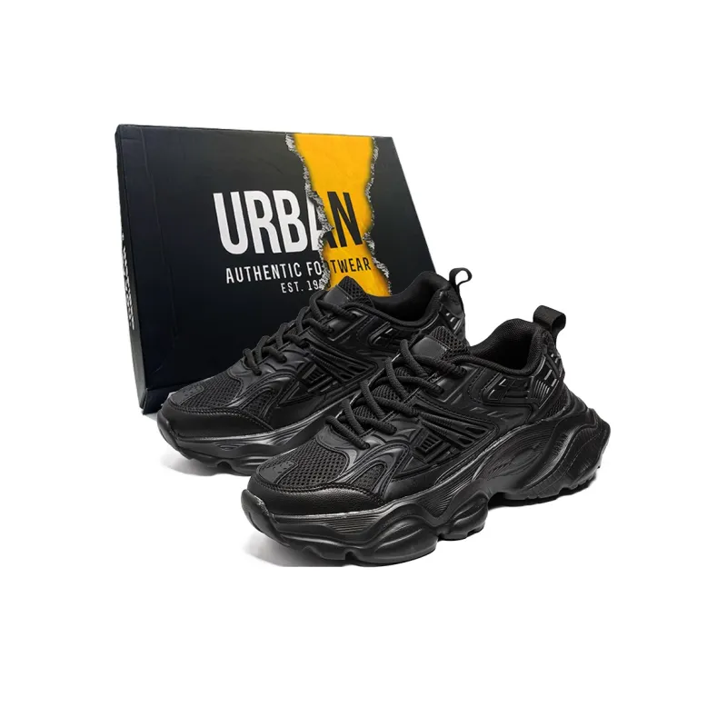 URBAN AUTHENTIC Anti-Slip Wear-Resistant Breathable Lightweight Height Increasing Low-Top Chunky Sneakers Men's-4