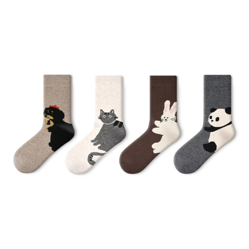 Primeet Mid Calf Socks Women's 4 Pack-8