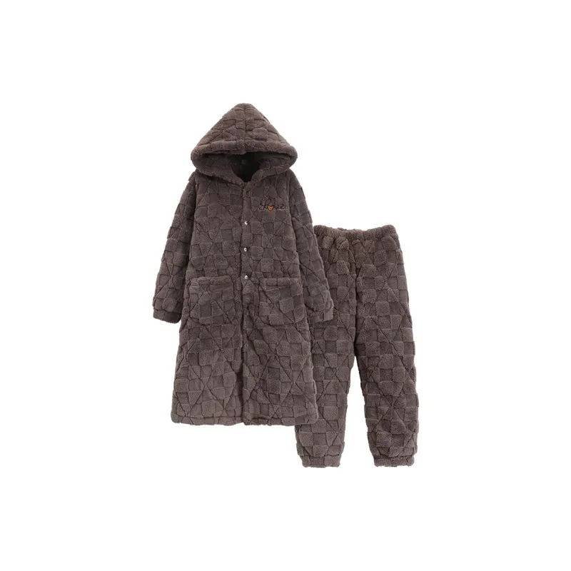 MADALLO Pajama Set Unisex Brown-0