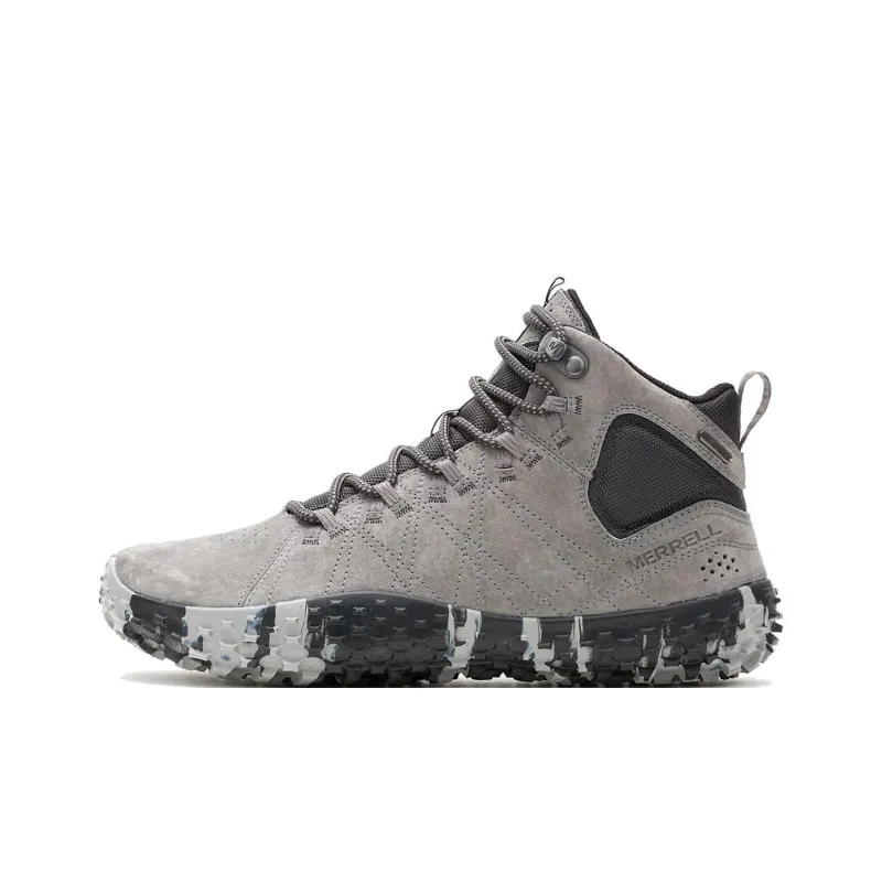 MERRELL Wrapt Anti-Slip Wear-Resistant Mid-Top Trekking Shoes Men's Gray-0