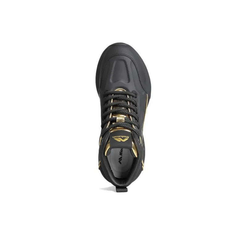 KOLUMB Waterproof And Breathable Lightweight High Top Casual Shoes Men's Black Gold-3