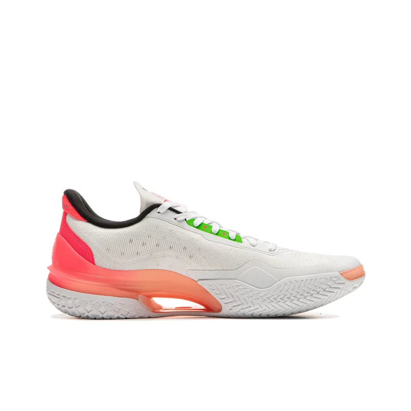 LiNing Knife 5 Slip Resistant Rebound Coverage Low Top Performance Basketball Shoes Men's Pink White-1
