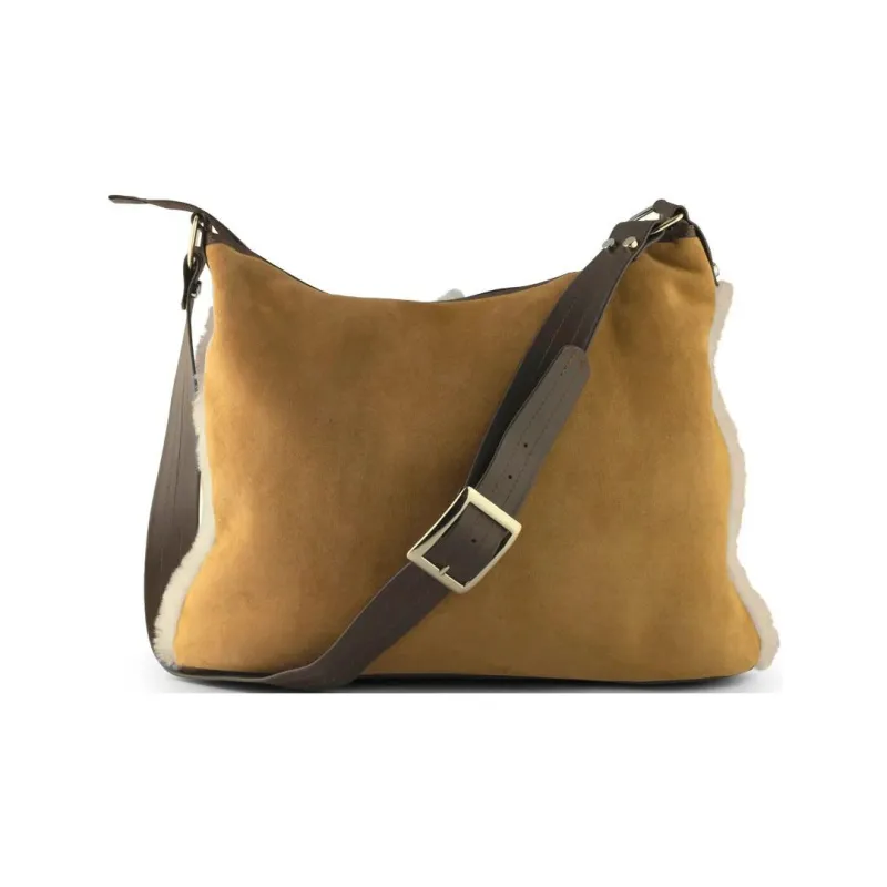 UGG Sheepskin Shoulder Bag Crossbody Bag Large Size Women's Chestnut-3