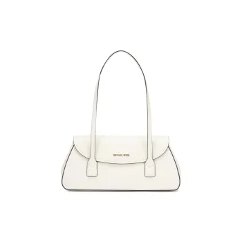 MICHAEL KORS Cow Split Leather Shoulder Bag Medium Size Women's Black/Milk White