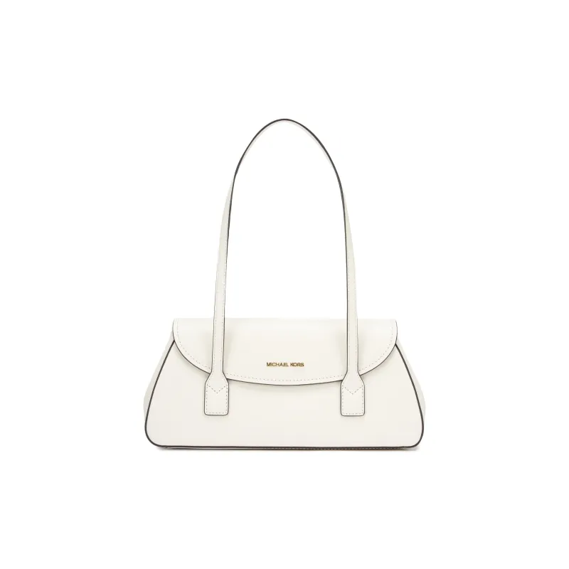 MICHAEL KORS Cow Split Leather Shoulder Bag Medium Size Women's Black/Milk White-0