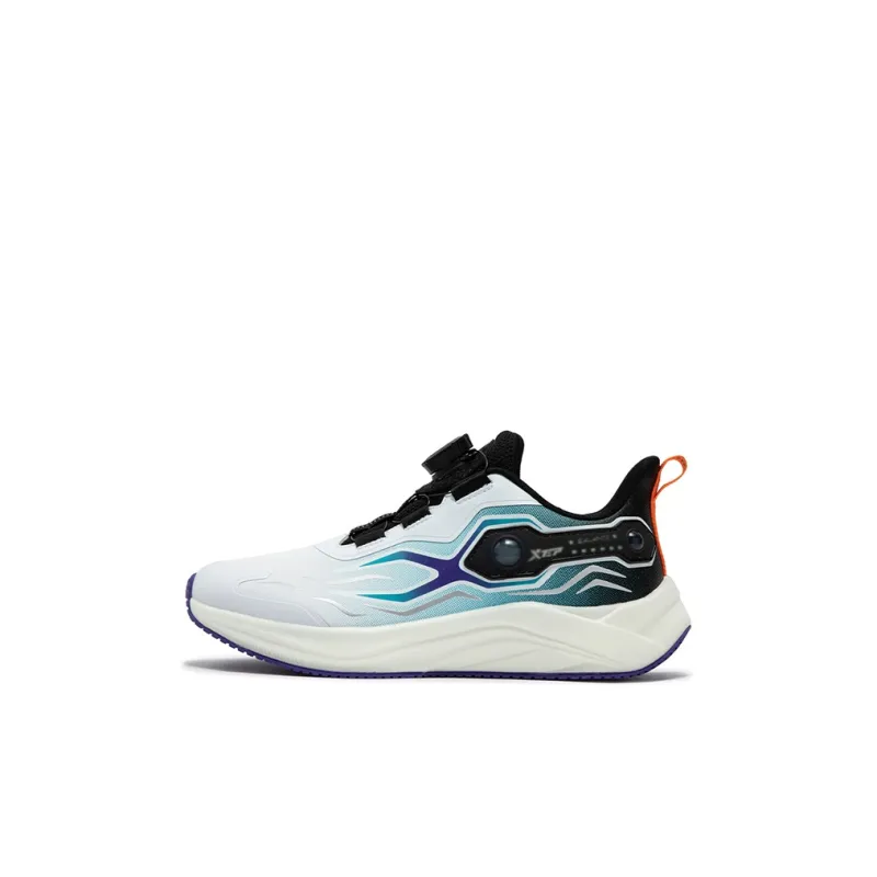 XTEP Abrasion Resistant Rebound Low Top Kids' Running Shoes White Blue Kids'-0